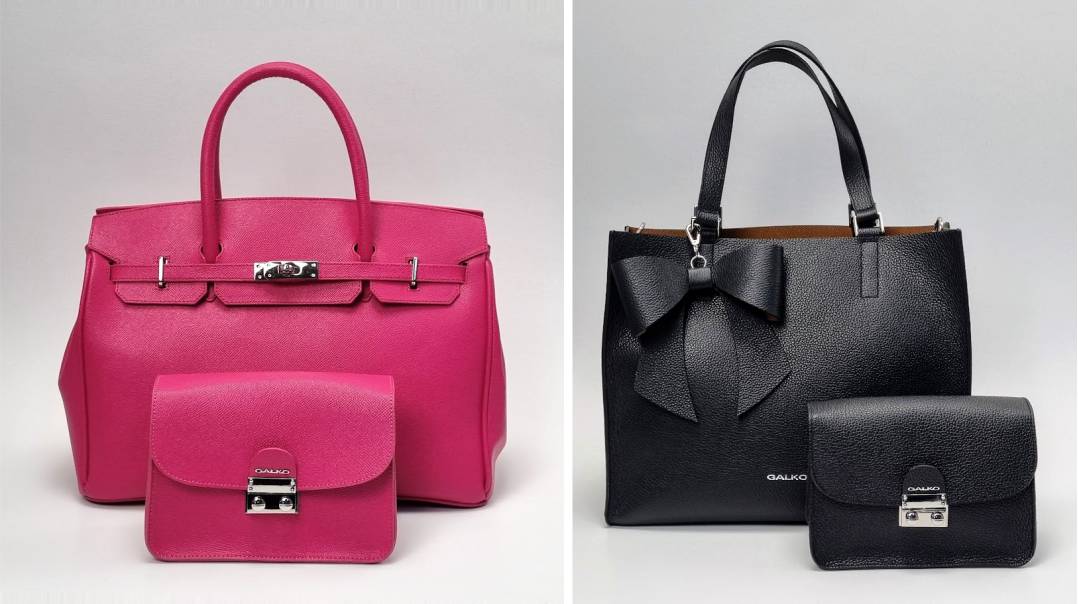 pink i crne Galko prekrasne kozne torbe