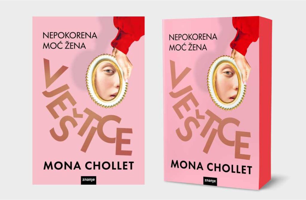 Naslovnica knjige Mona Chollet Vještice s ilustracijom ženskog lika.