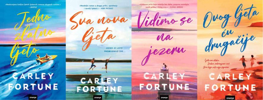 Naslovnice knjiga autorice Carley Fortune.