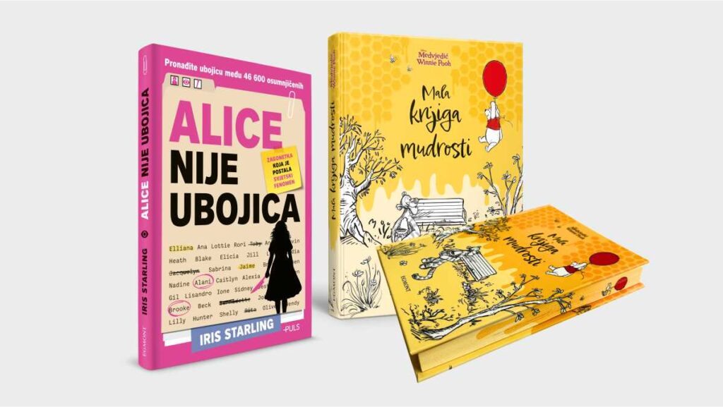 Dvije nove knjige Egmonta i biblioteke Puls: kriminalistički triler "Alice nije ubojica" i inspirativna "Mala knjiga mudrosti" Winnieja Pooha.