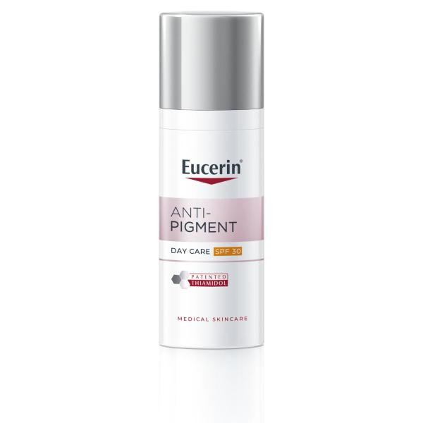 Eucerin Anti-Pigment dnevna njega SPF 30, koja uz thiamidol® pomaže smanjiti hiperpigmentacije i spriječiti njihovo ponovno pojavljivanje.